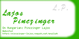 lajos pinczinger business card